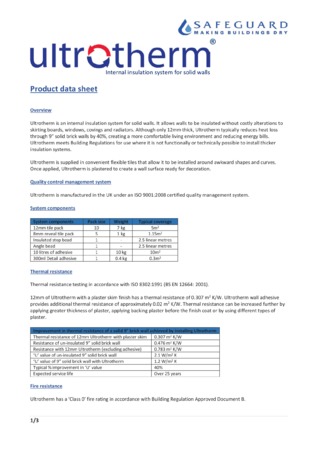 Internal Insulation Boards 