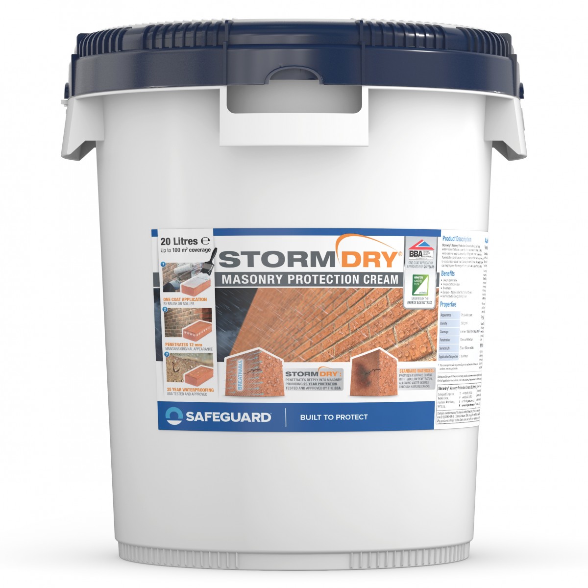 Masonry Protection Cream - Brick Waterproofer & Sealer. Dry