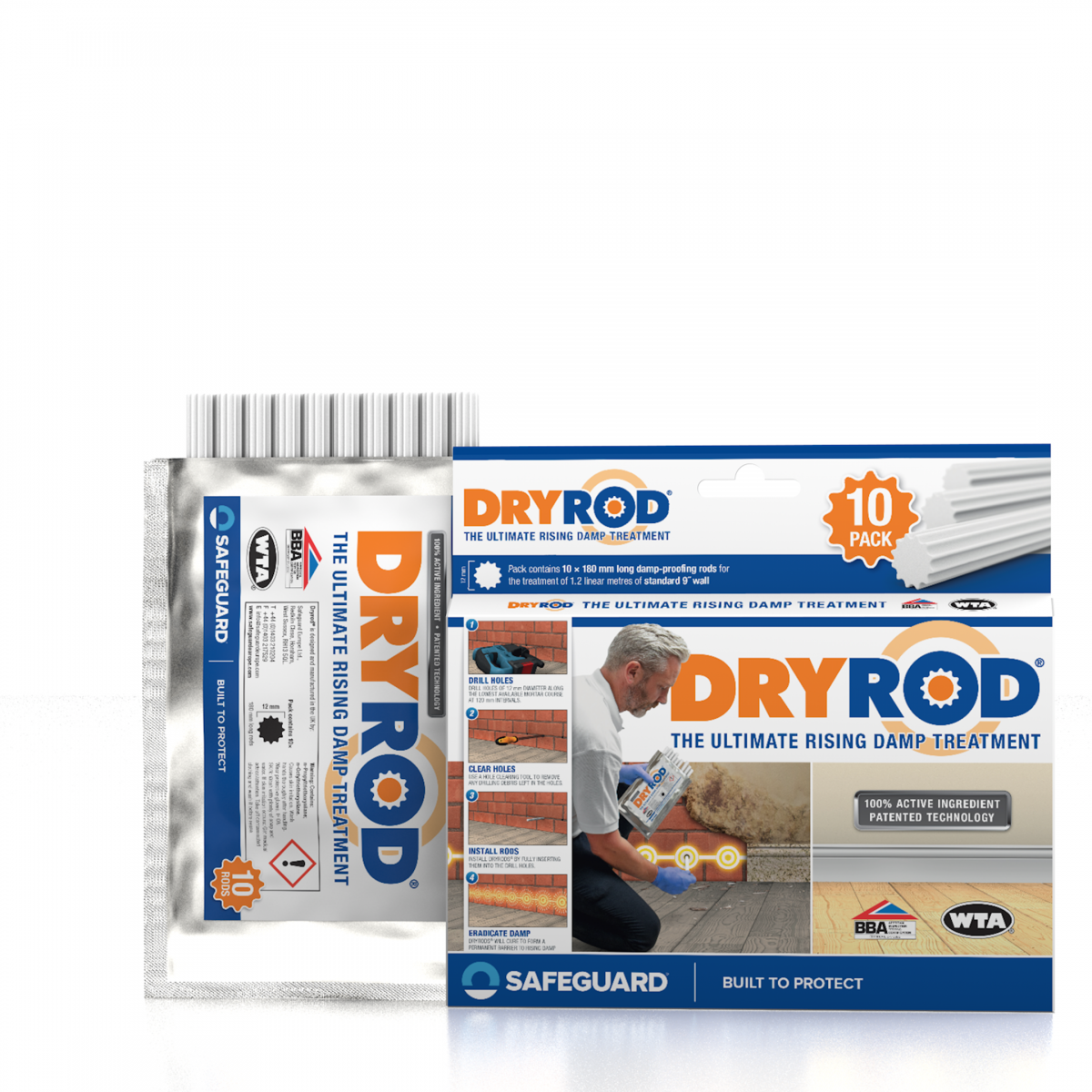 Details about   DRYROD DAMP PROOFING RODS BOX OF 10/50 RISING DAMP TREATMENT BBA 